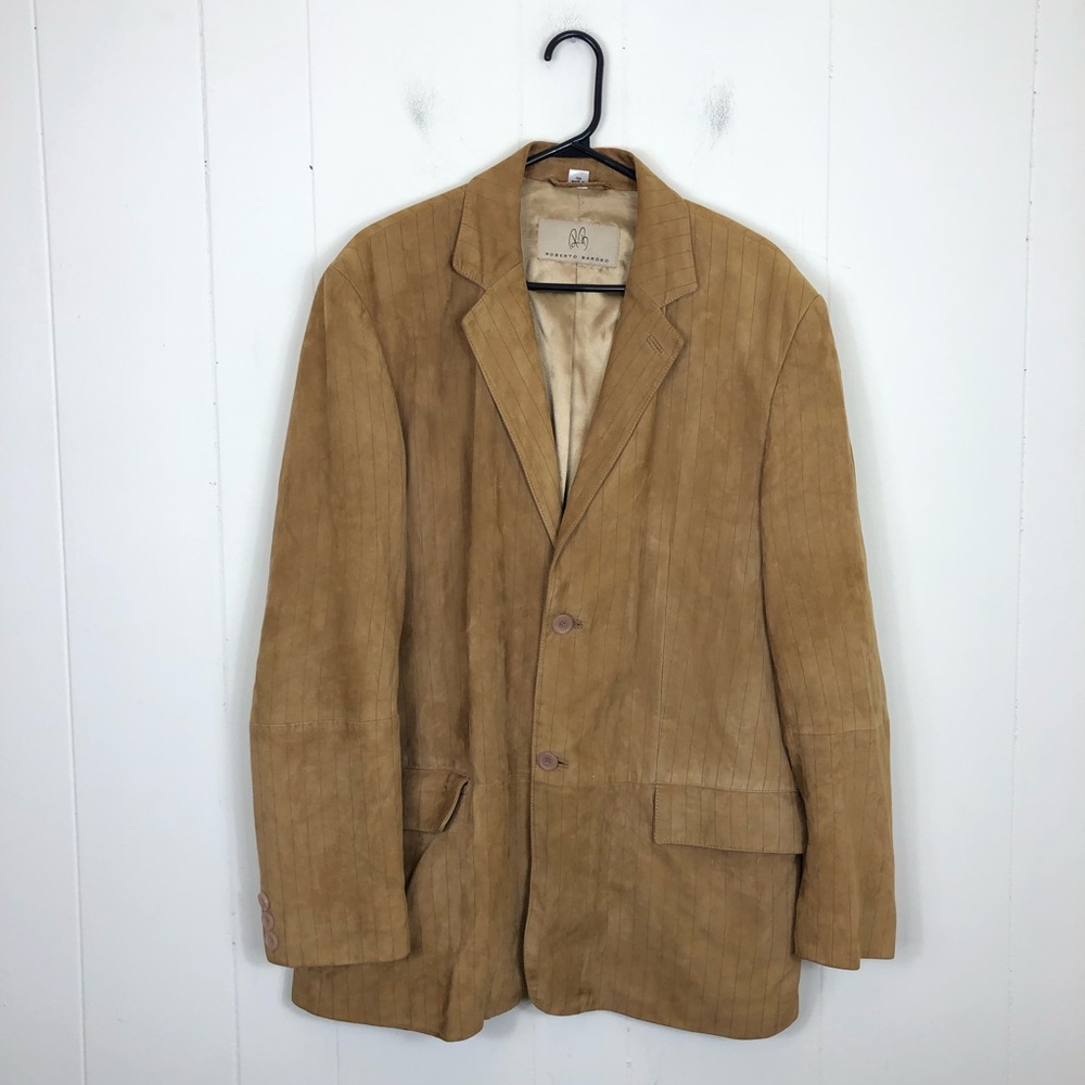 Men's Tan Suede Sport Coat Blazer